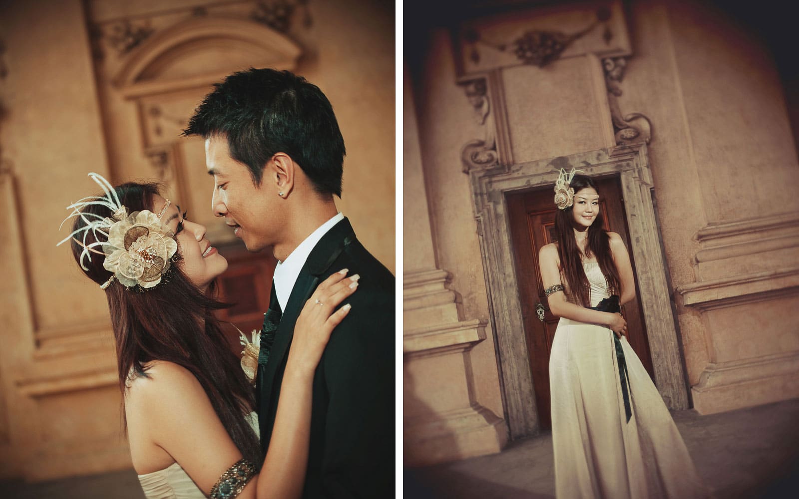 Prague pre weddings / Yvonne & Raymond / stylish portrait session at the Wallenstein Garden