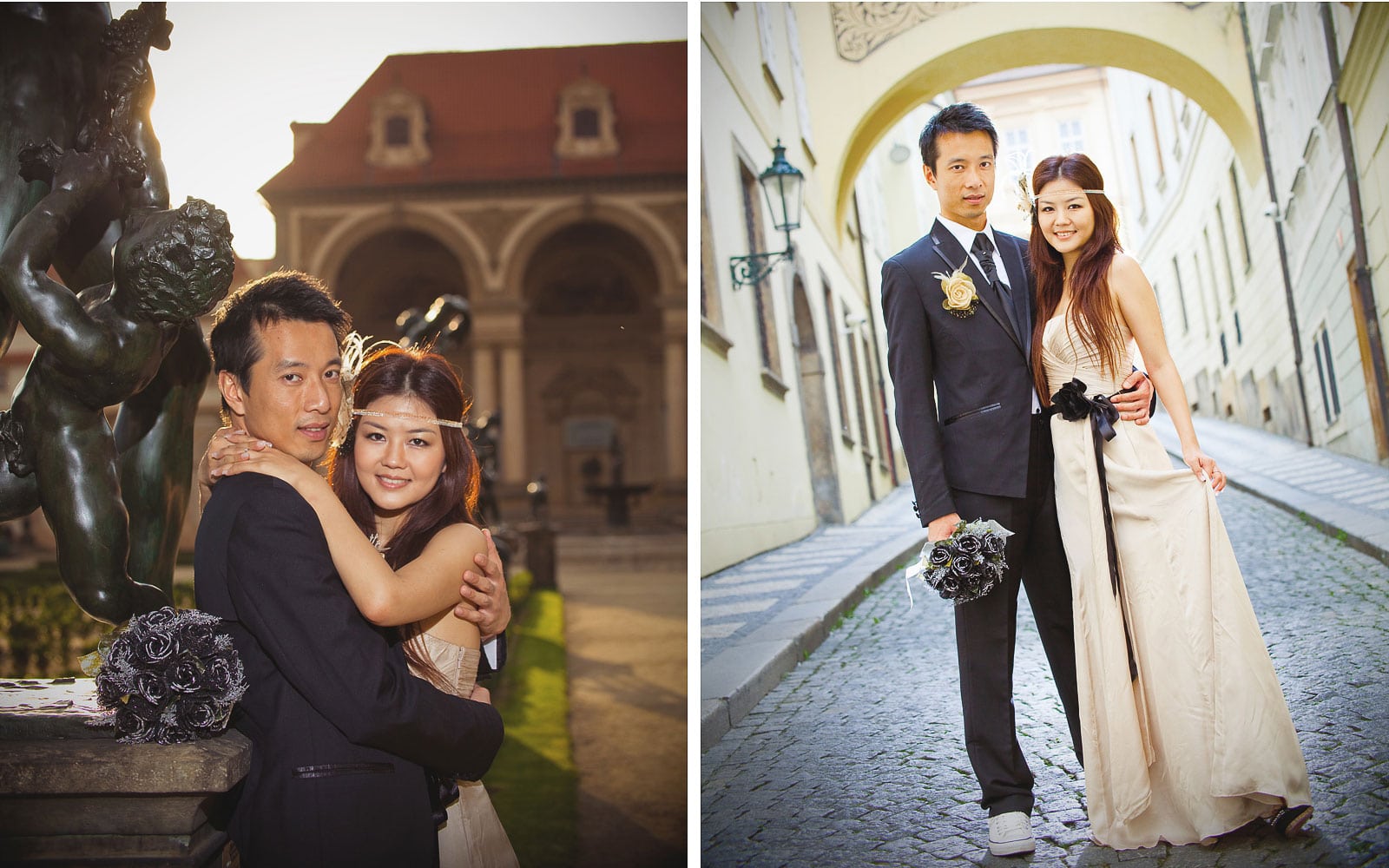 Prague pre weddings / Yvonne & Raymond / stylish portrait session in Prague