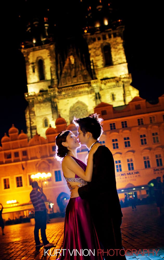 Prague pre wedding: Janice & Joel portrait session at Prague's Old Town Square