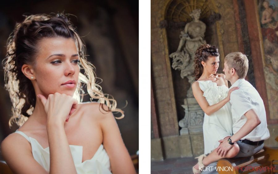 Old Town Hall wedding Prague / Maria & Dmitry photography at Vrtbovska Garden