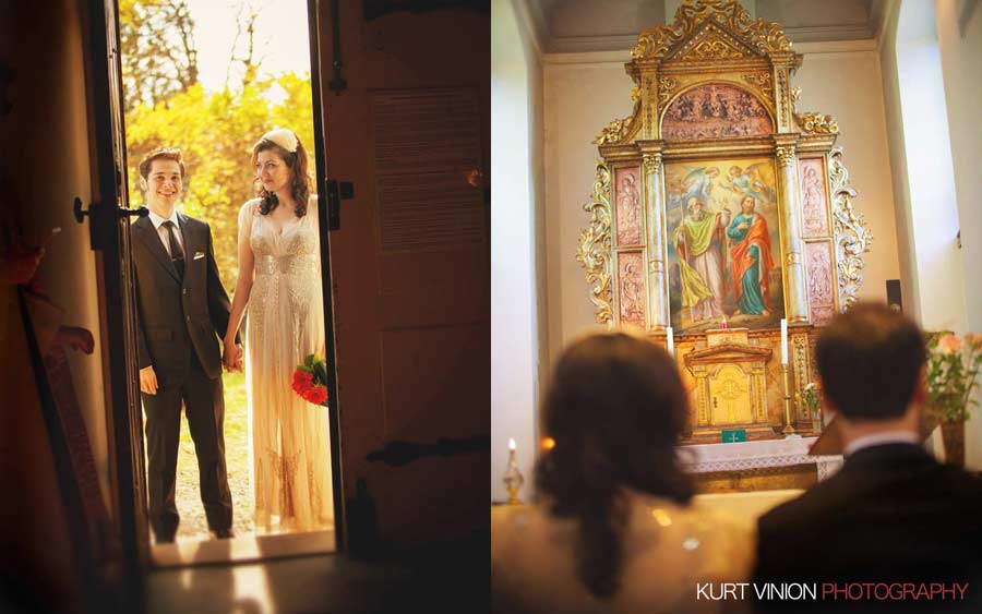 Prague wedding elopement / photography / Libby & Scott inside St. Phillips and James church