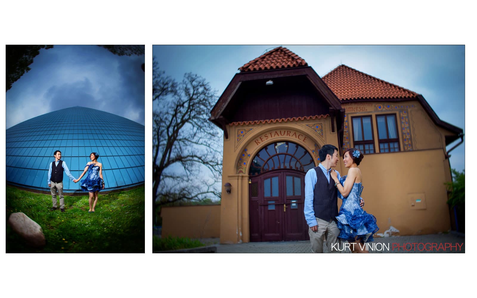 Prague pre wedding photographer / Jay & Ambrose / portrait session at the Holesovice Fairgrounds