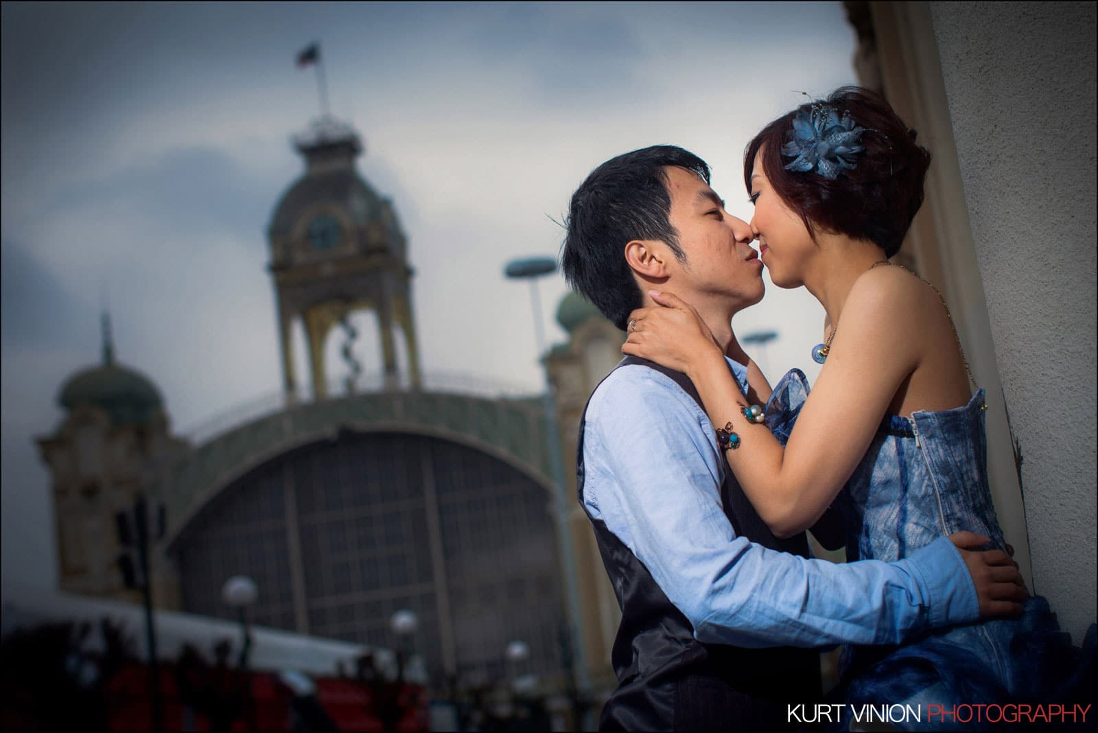 Prague pre wedding photographer / Jay & Ambrose / portrait session at the Holesovice Fairgrounds