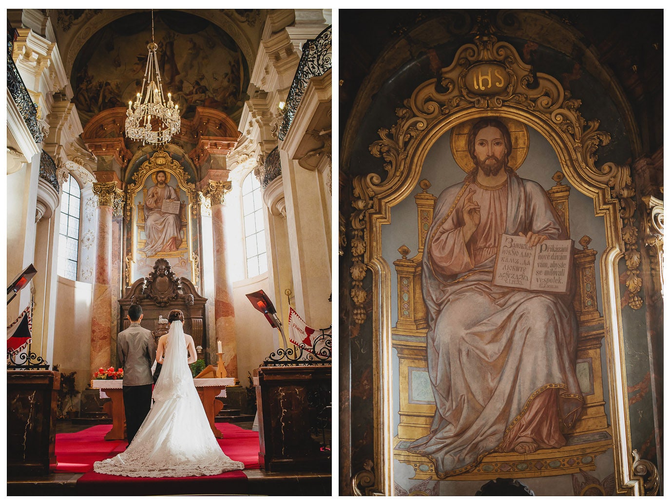 Prague weddings / Sandy & Jimmy / wedding photos inside St. Nicholas Church