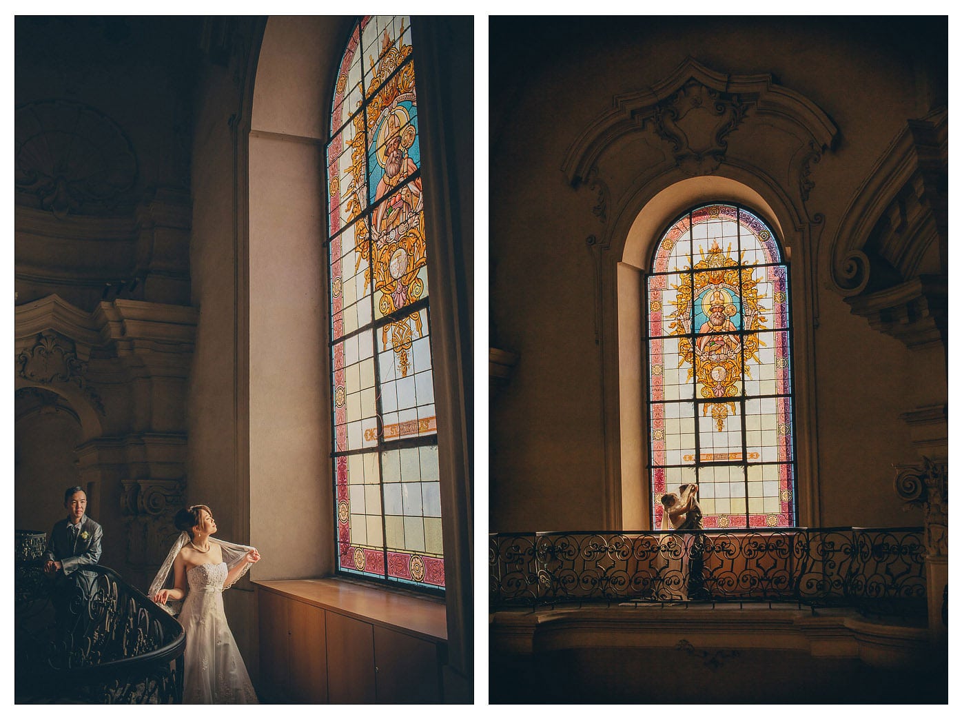 Prague weddings / Sandy & Jimmy / wedding portraits inside St. Nicholas Church