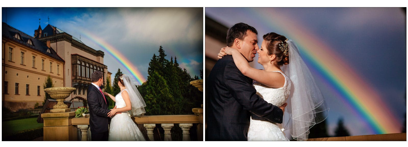 Castle Zbiroh Wedding / Paola & Alexei / wedding portraits (rainbows)