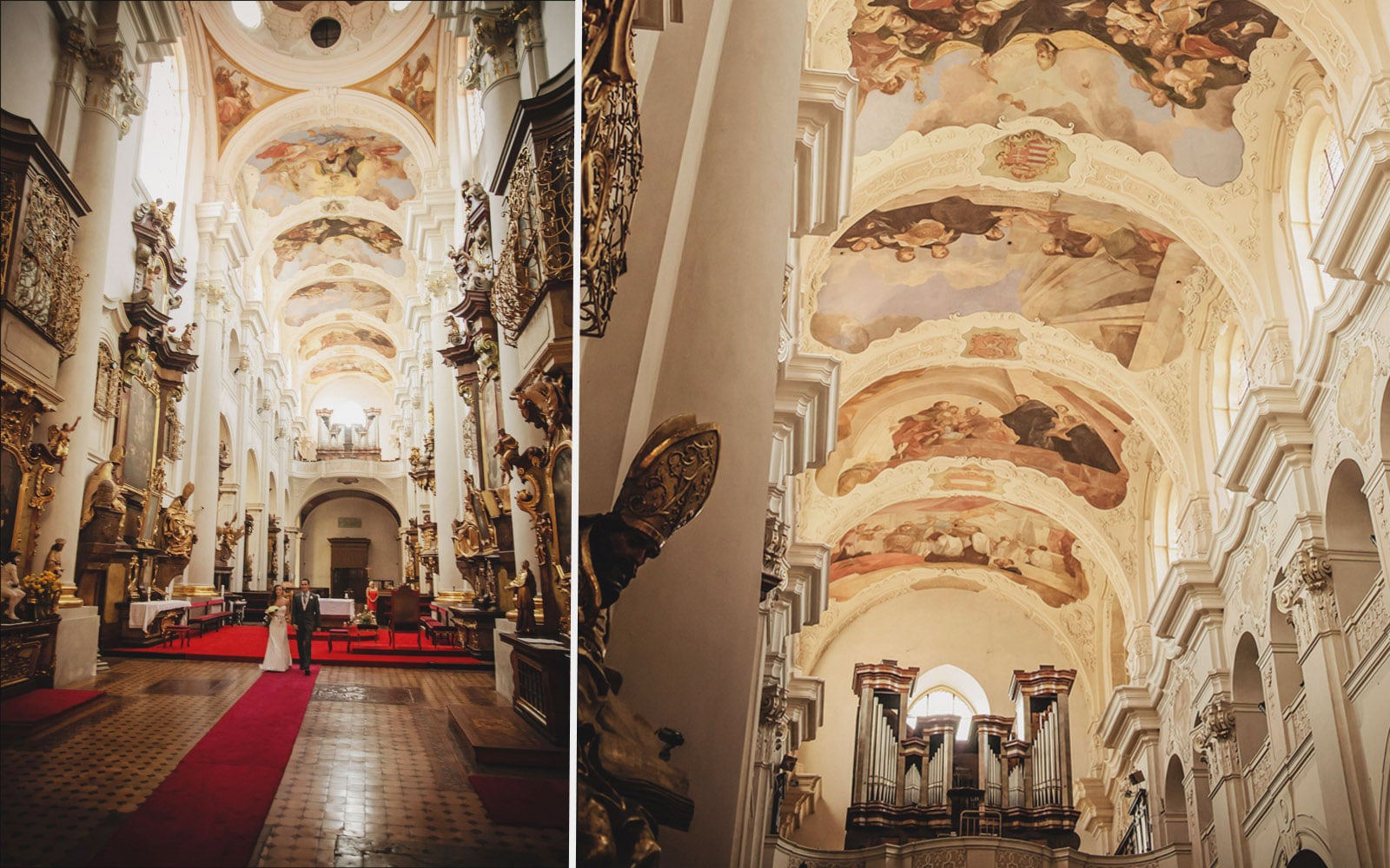 Prague wedding photographers / St. Thomas Church / R&B wedding photographs