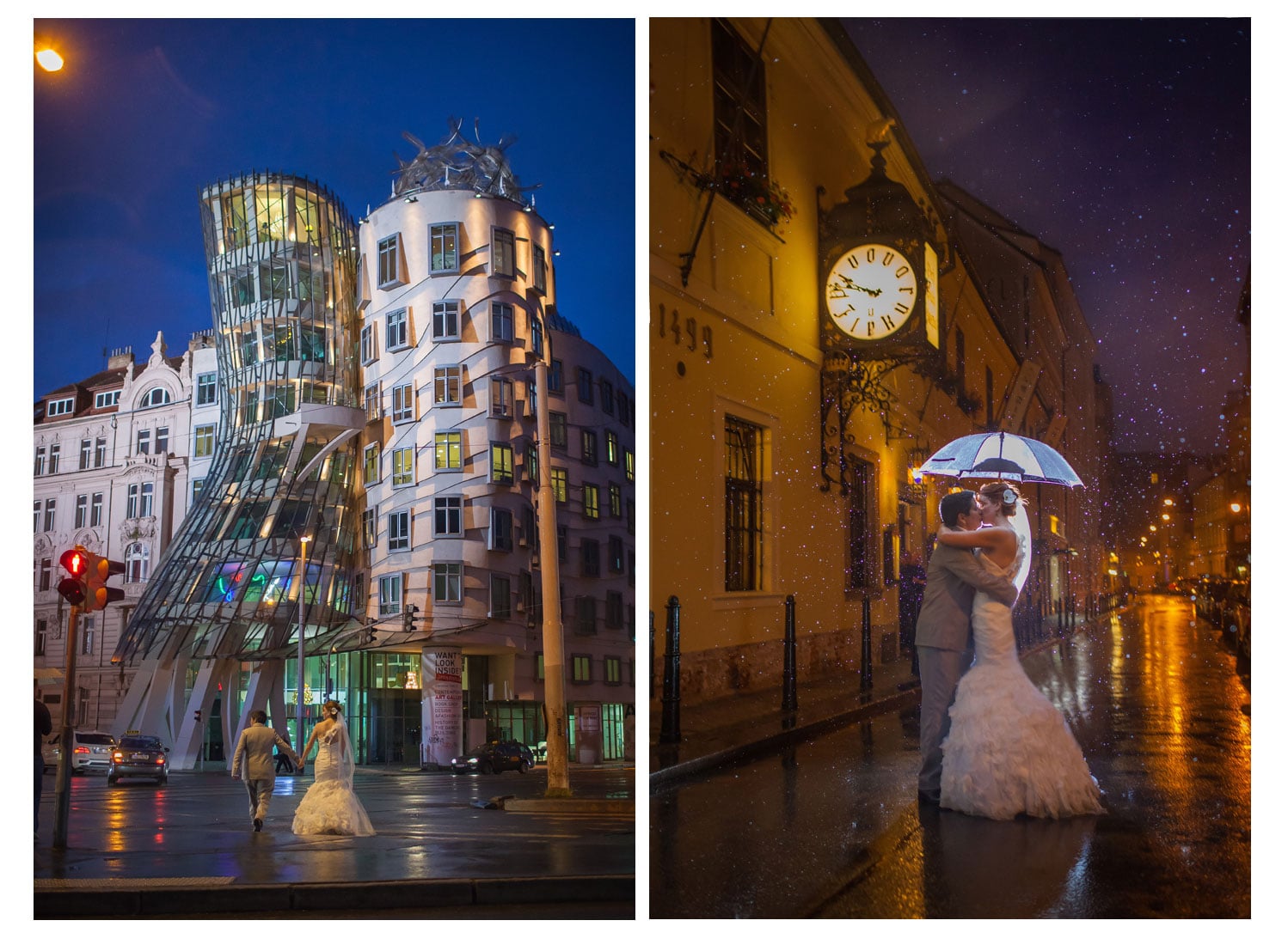 Charles Bridge Wedding / Kimberly & Jules / Dancing House wedding portaits