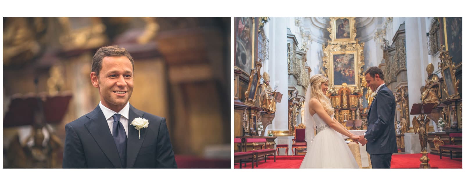 Prague St. Thomas Church: Julia+Sergio wedding day photography 