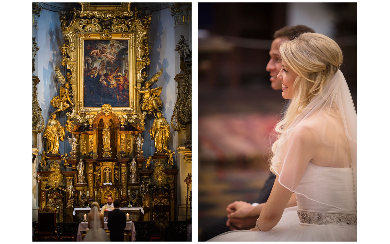 Prague St. Thomas Church: Julia+Sergio wedding day photography 