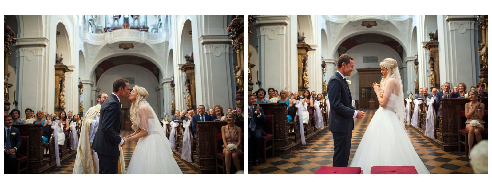 Prague St. Thomas Church: Julia+Sergio wedding day photography 