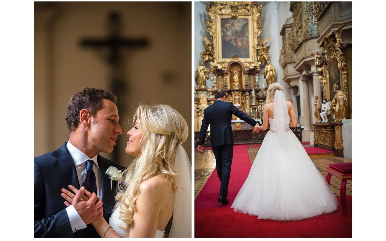 Prague St. Thomas Church: Julia+Sergio wedding day photography 