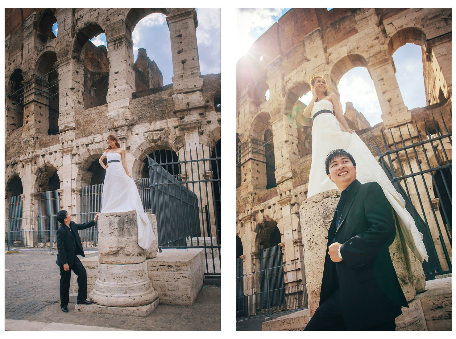 Rome pre wedding photographers / Hanna & Mark / portrait session at the Coloseum