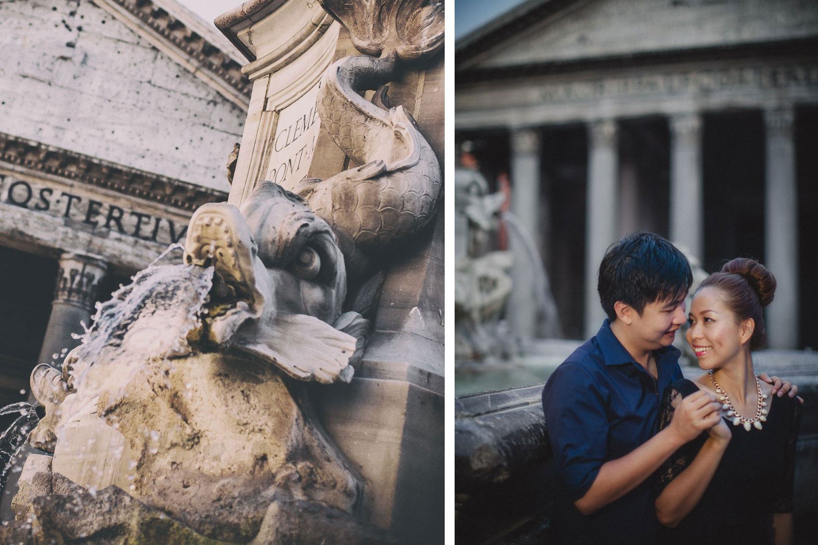 Rome pre wedding photographers / Hanna & Mark / portrait session at the Pantheon