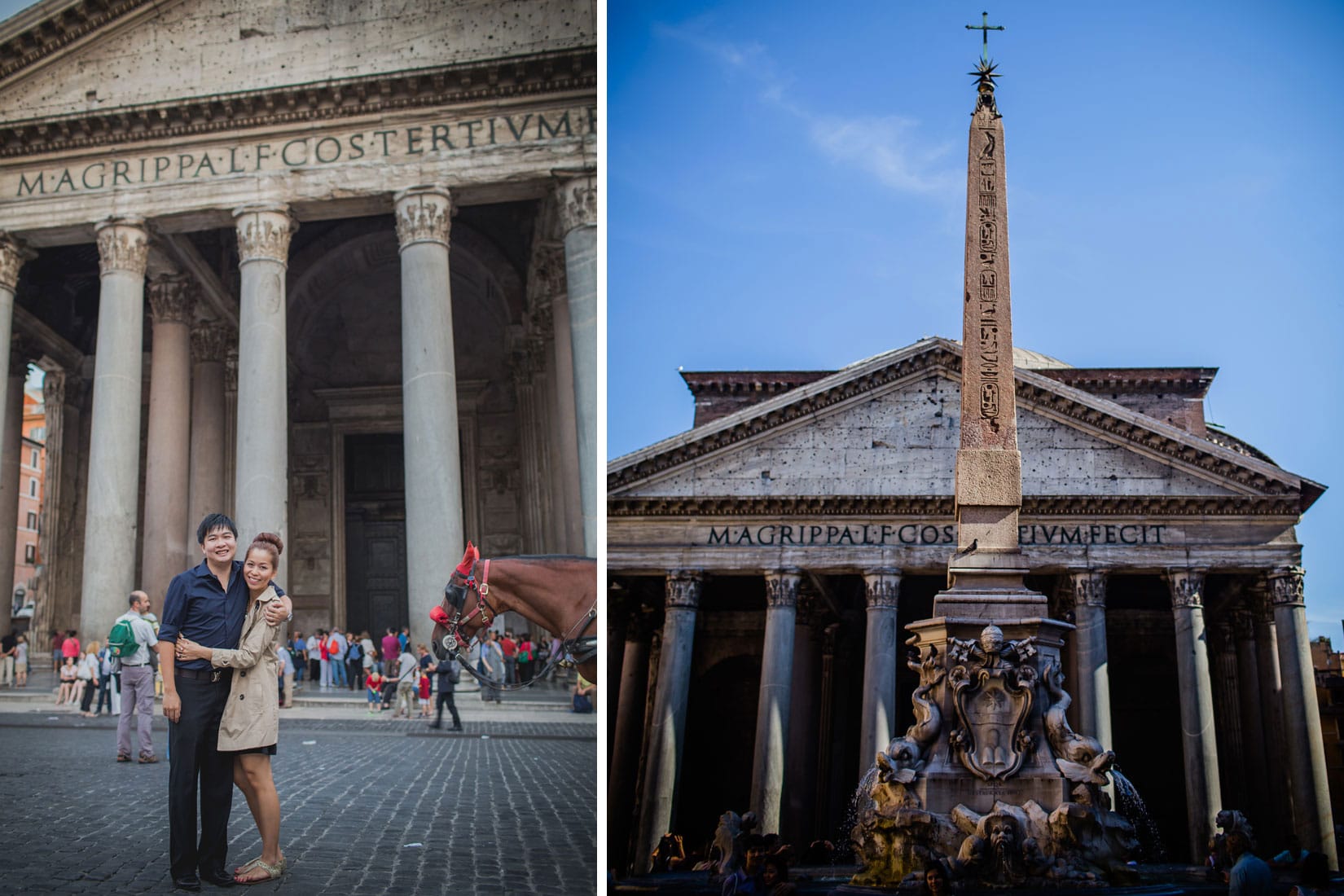 Rome pre wedding photographers / Hanna & Mark / portrait session at the Pantheon