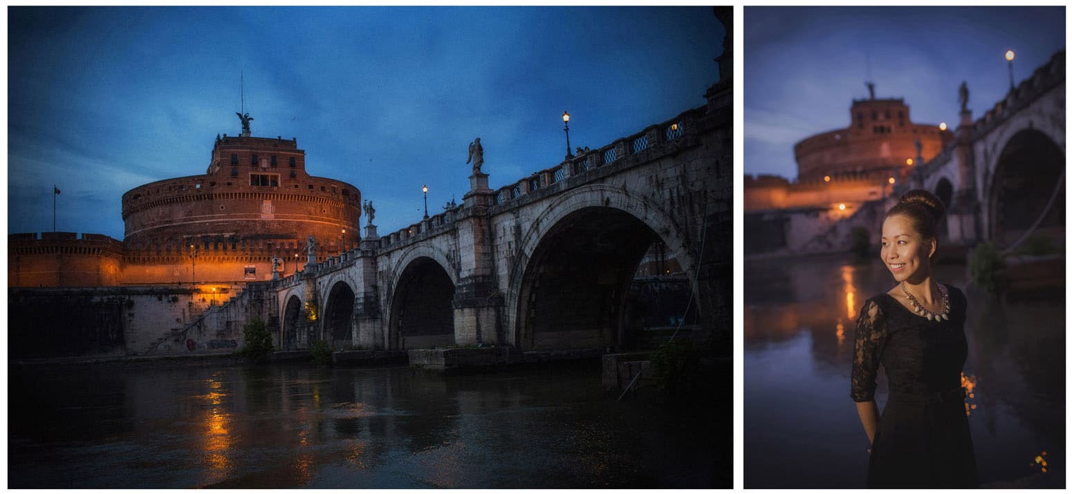 Rome pre wedding photographers / Hanna & Mark / portrait session at the Castel Sant' Angelo