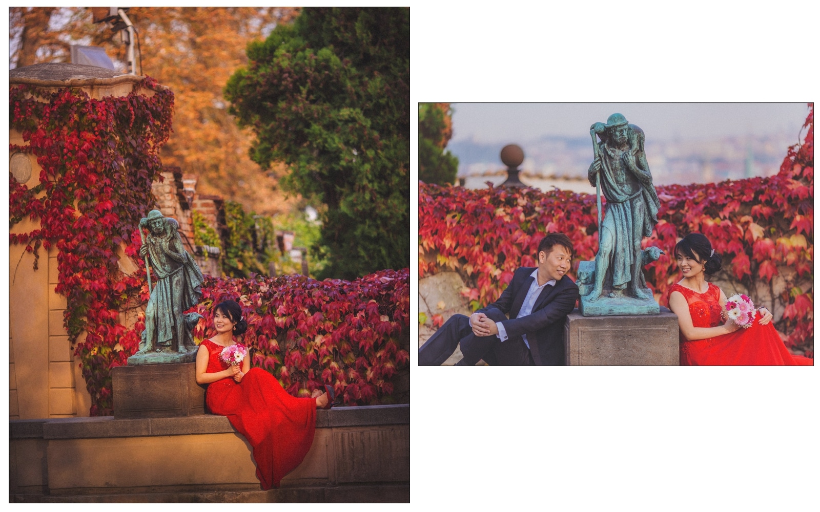 Prague pre wedding / Sharon & Danny Fall portraits session at Prague Castle