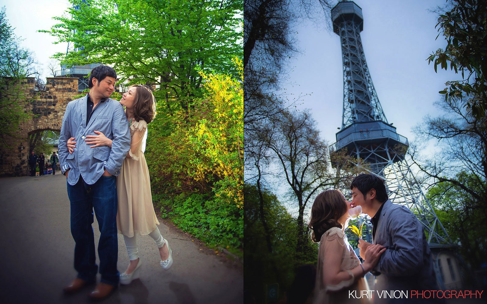 Prague pre wedding / Shirley & Green / photography at Petrin hill