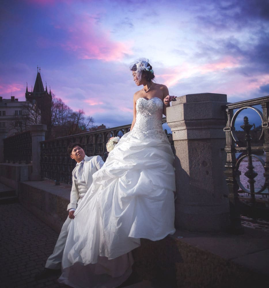 Prague pre weddings / Schee & Mr. Chan / winter portrait session