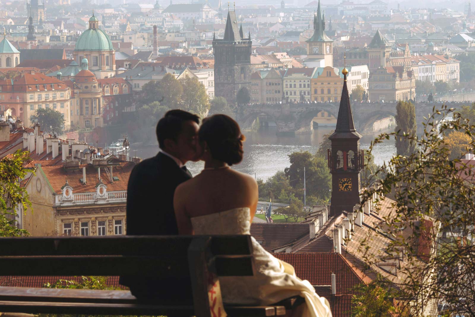 Enzo & Ray's Prague pre wedding portrait session and wedding proposal by American Luxury Fine Art Wedding Photographer Kurt Vinion.