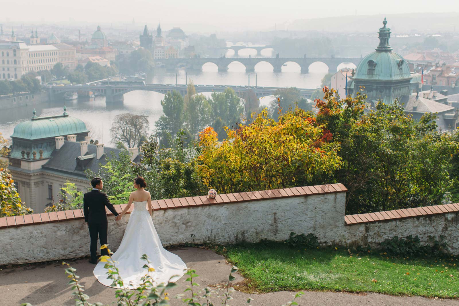 Enzo & Ray's Prague pre wedding portrait session and wedding proposal by American Luxury Fine Art Wedding Photographer Kurt Vinion.