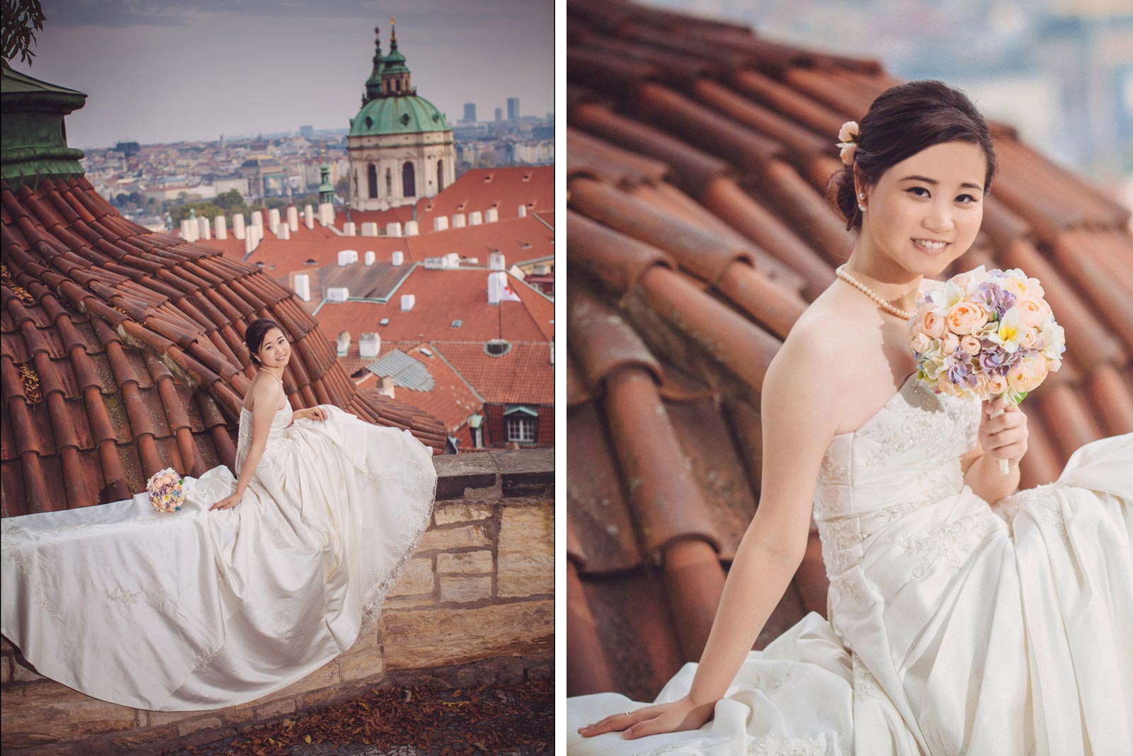 Enzo & Ray's Prague pre wedding portrait session and wedding proposal by American Luxury Fine Art Wedding Photographer Kurt Vinion.