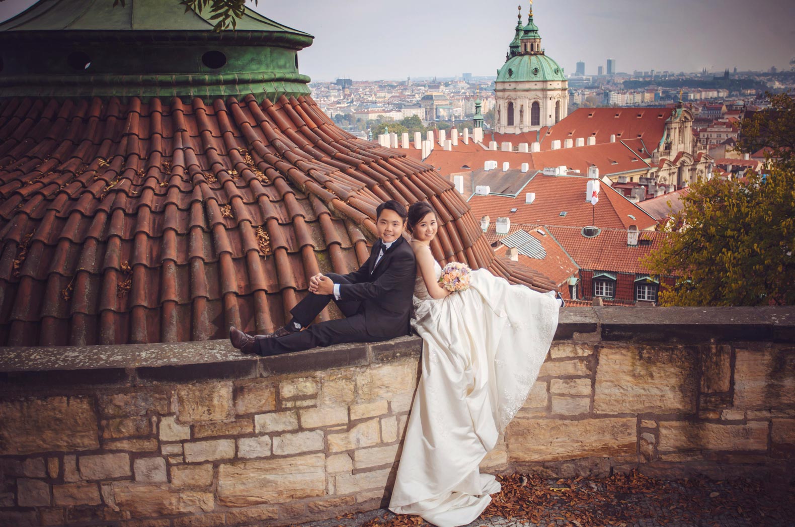 Enzo & Ray's Prague pre wedding portrait session and wedding proposal by American Luxury Fine Art Wedding Photographer Kurt Vinion.