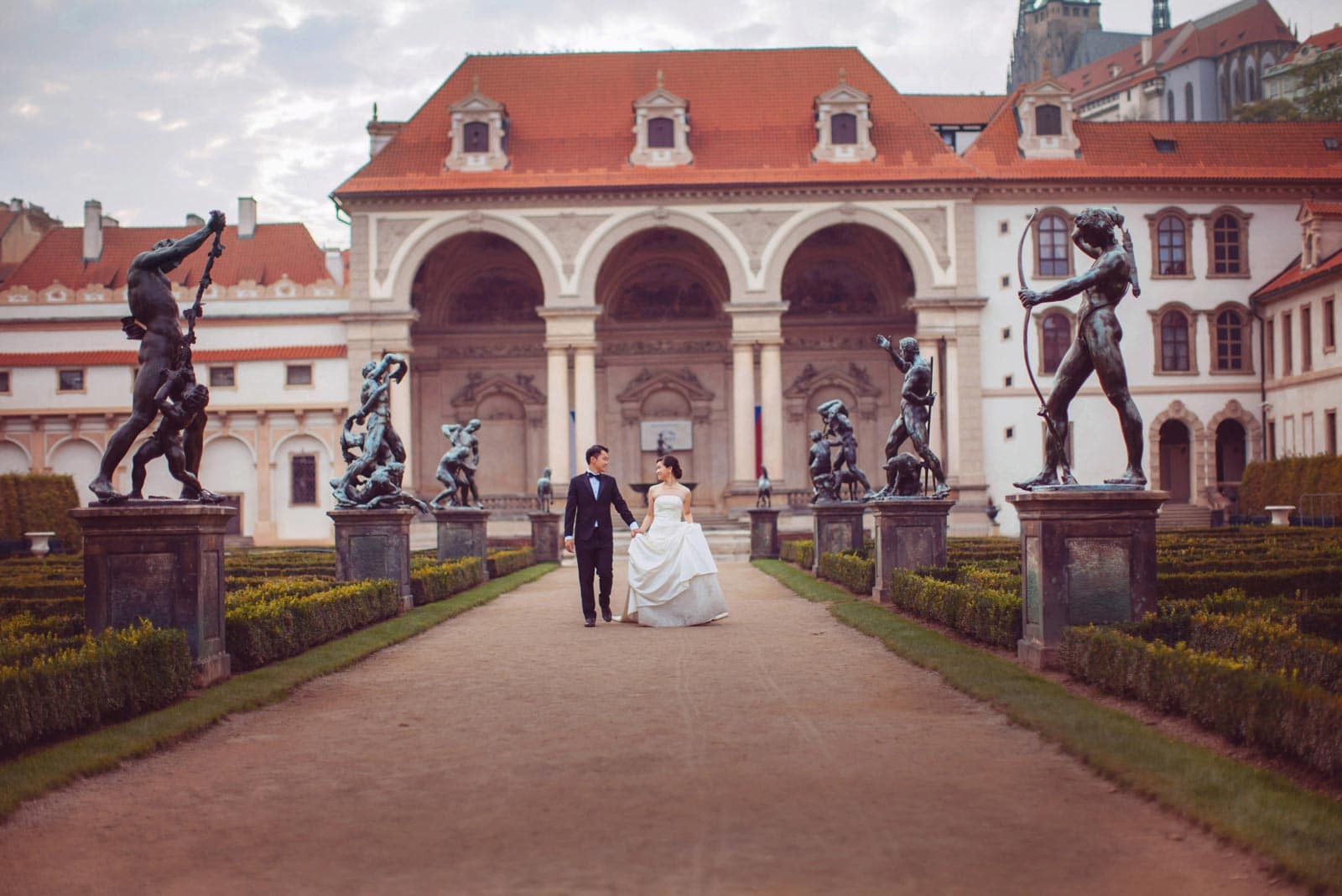 Enzo & Ray's Prague pre wedding portrait session and wedding proposal by American Luxury Fine Art Wedding Photographer Kurt Vinion.