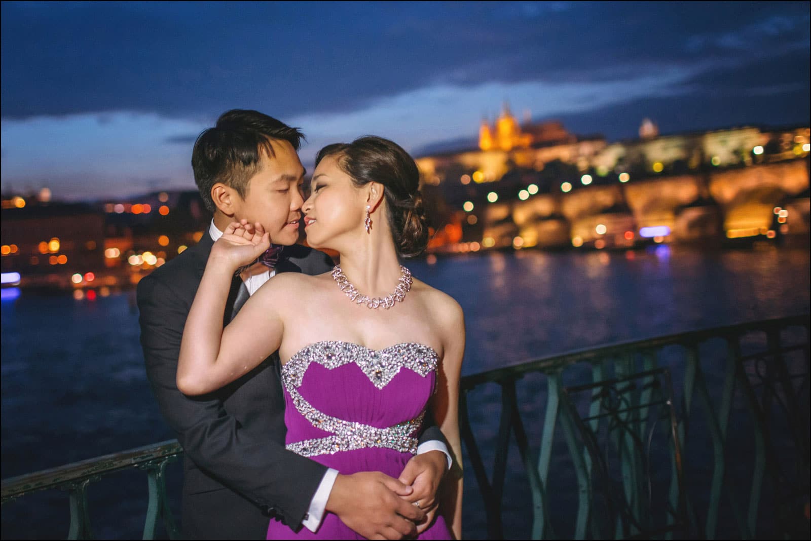 Enzo & Ray's Prague pre wedding portrait session and wedding proposal by American Luxury Fine Art Wedding Photographer Kurt Vinion.