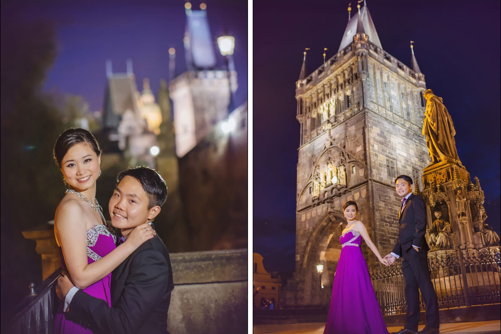 Enzo & Ray's Prague pre wedding portrait session and wedding proposal by American Luxury Fine Art Wedding Photographer Kurt Vinion.