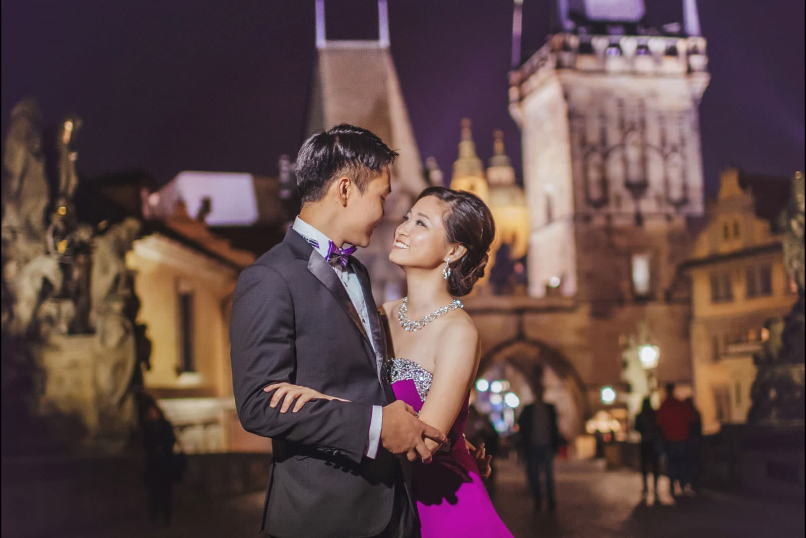 Enzo & Ray's Prague pre wedding portrait session and wedding proposal by American Luxury Fine Art Wedding Photographer Kurt Vinion.