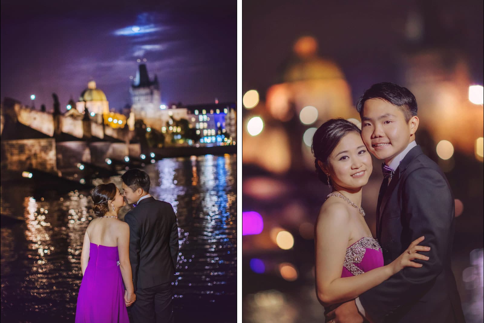 Enzo & Ray's Prague pre wedding portrait session and wedding proposal by American Luxury Fine Art Wedding Photographer Kurt Vinion.