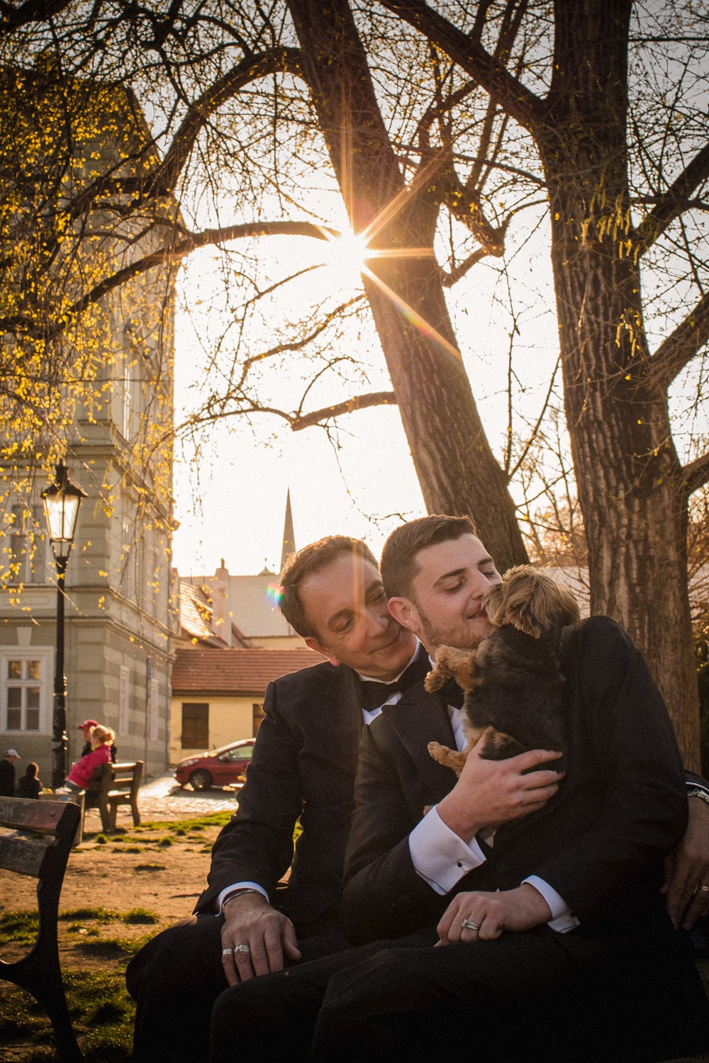 Graham & Wayne post wedding portrait session in Prague by American Photographer Kurt Vinion.