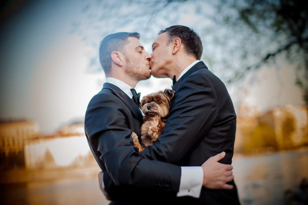 Graham & Wayne post wedding portrait session in Prague by American Photographer Kurt Vinion.