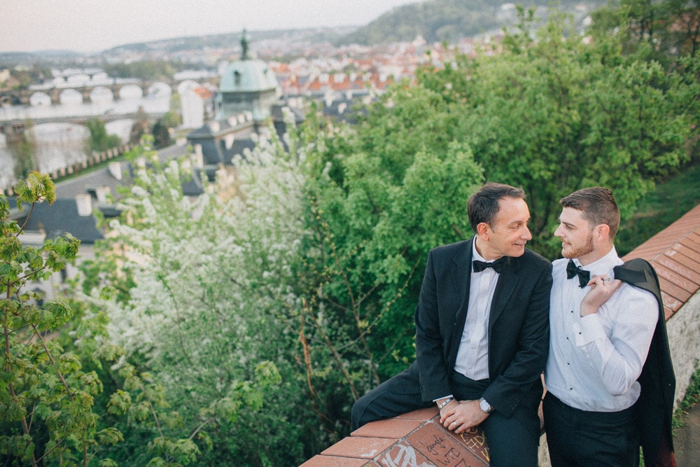 Graham & Wayne post wedding portrait session in Prague by American Photographer Kurt Vinion.