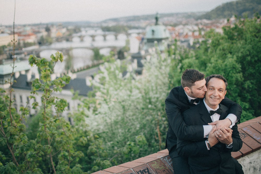 Graham & Wayne post wedding portrait session in Prague by American Photographer Kurt Vinion.