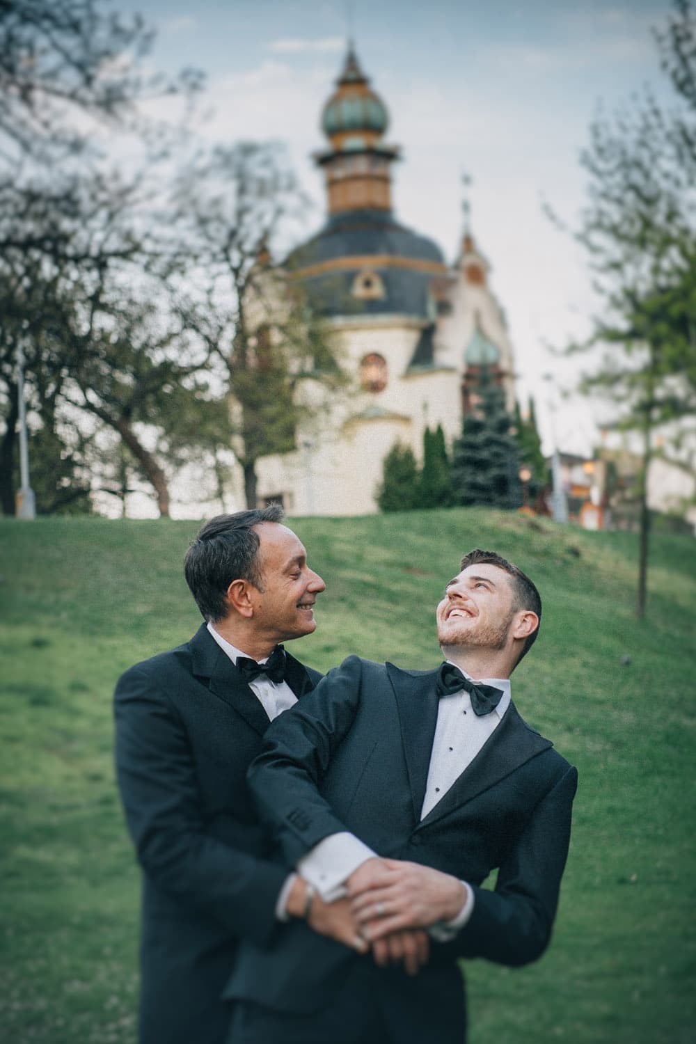 Graham & Wayne post wedding portrait session in Prague by American Photographer Kurt Vinion.