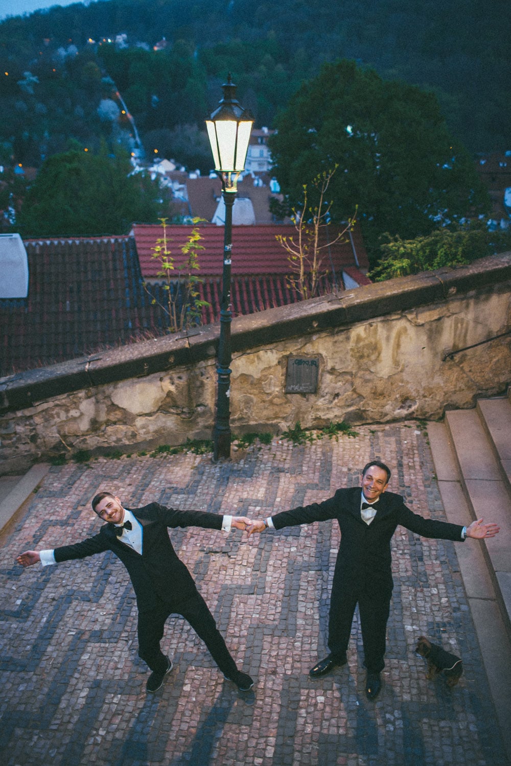 Graham & Wayne post wedding portrait session in Prague by American Photographer Kurt Vinion.