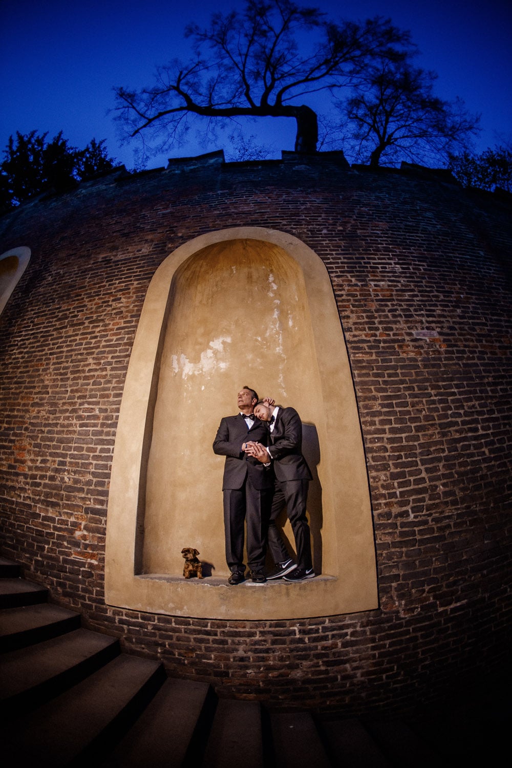 Graham & Wayne post wedding portrait session in Prague by American Photographer Kurt Vinion.