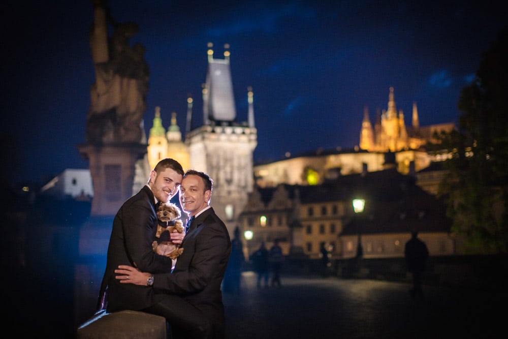 Graham & Wayne post wedding portrait session in Prague by American Photographer Kurt Vinion.