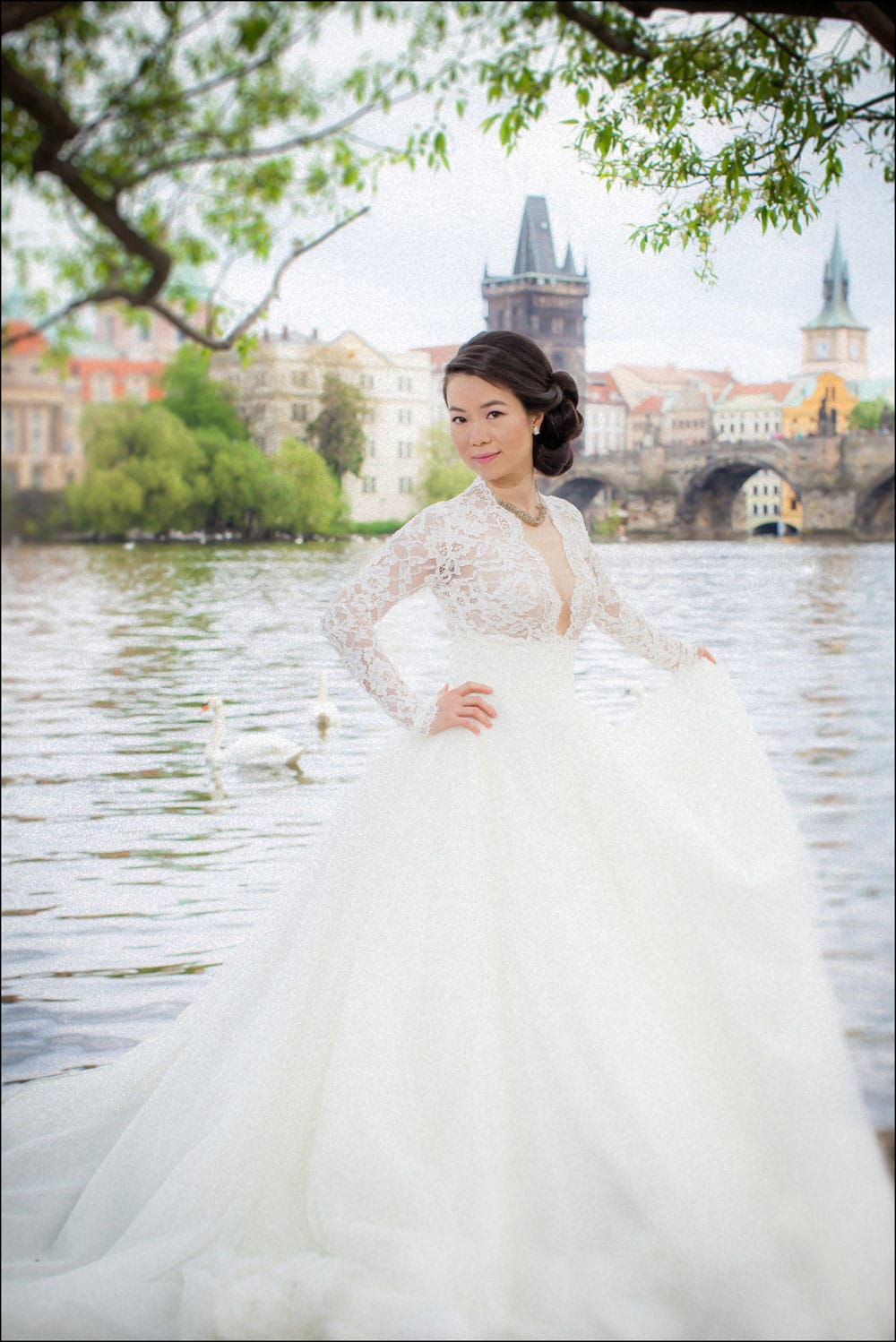 Dudu & Leo pre wedding portrait session in Prague by American Photographer Kurt Vinion. 