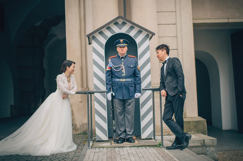 Dudu & Leo pre wedding portrait session in Prague by American Photographer Kurt Vinion. 