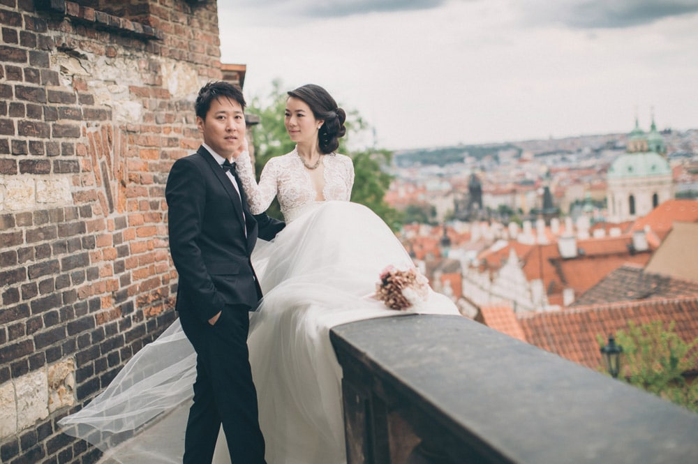 Dudu & Leo pre wedding portrait session in Prague by American Photographer Kurt Vinion. 