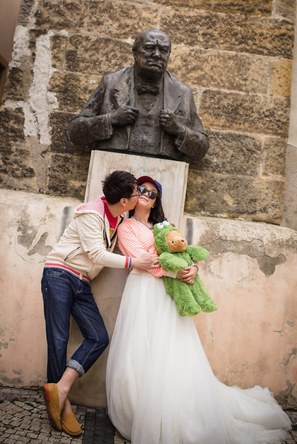 Dudu & Leo pre wedding portrait session in Prague by American Photographer Kurt Vinion. 