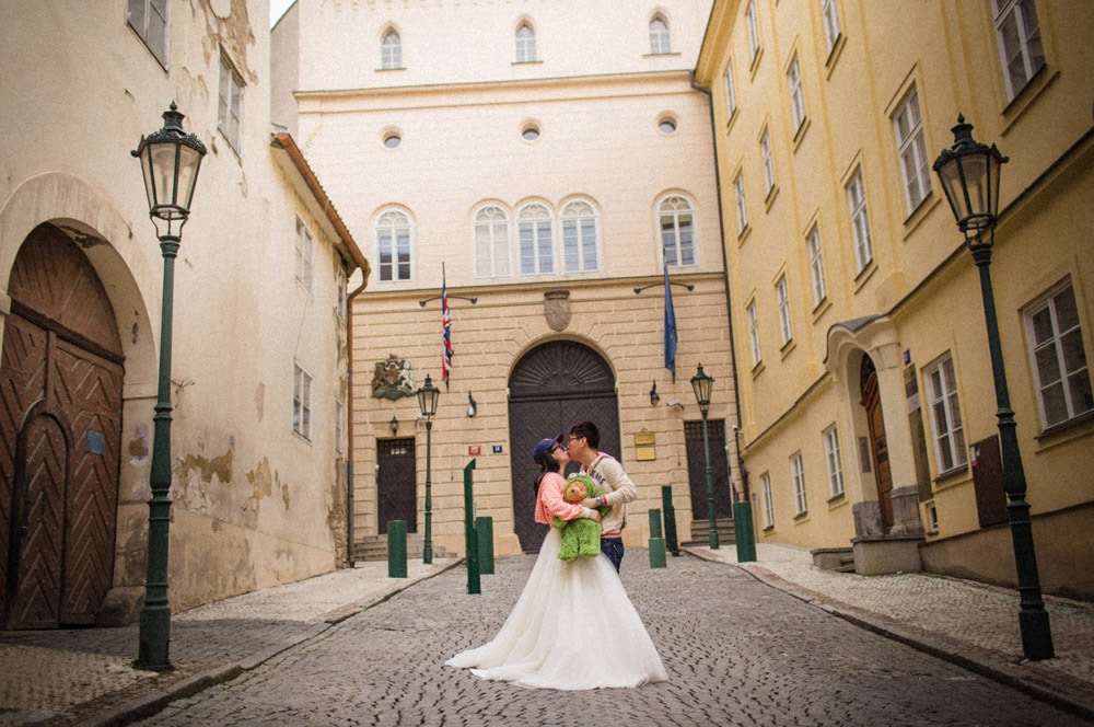 Dudu & Leo pre wedding portrait session in Prague by American Photographer Kurt Vinion. 