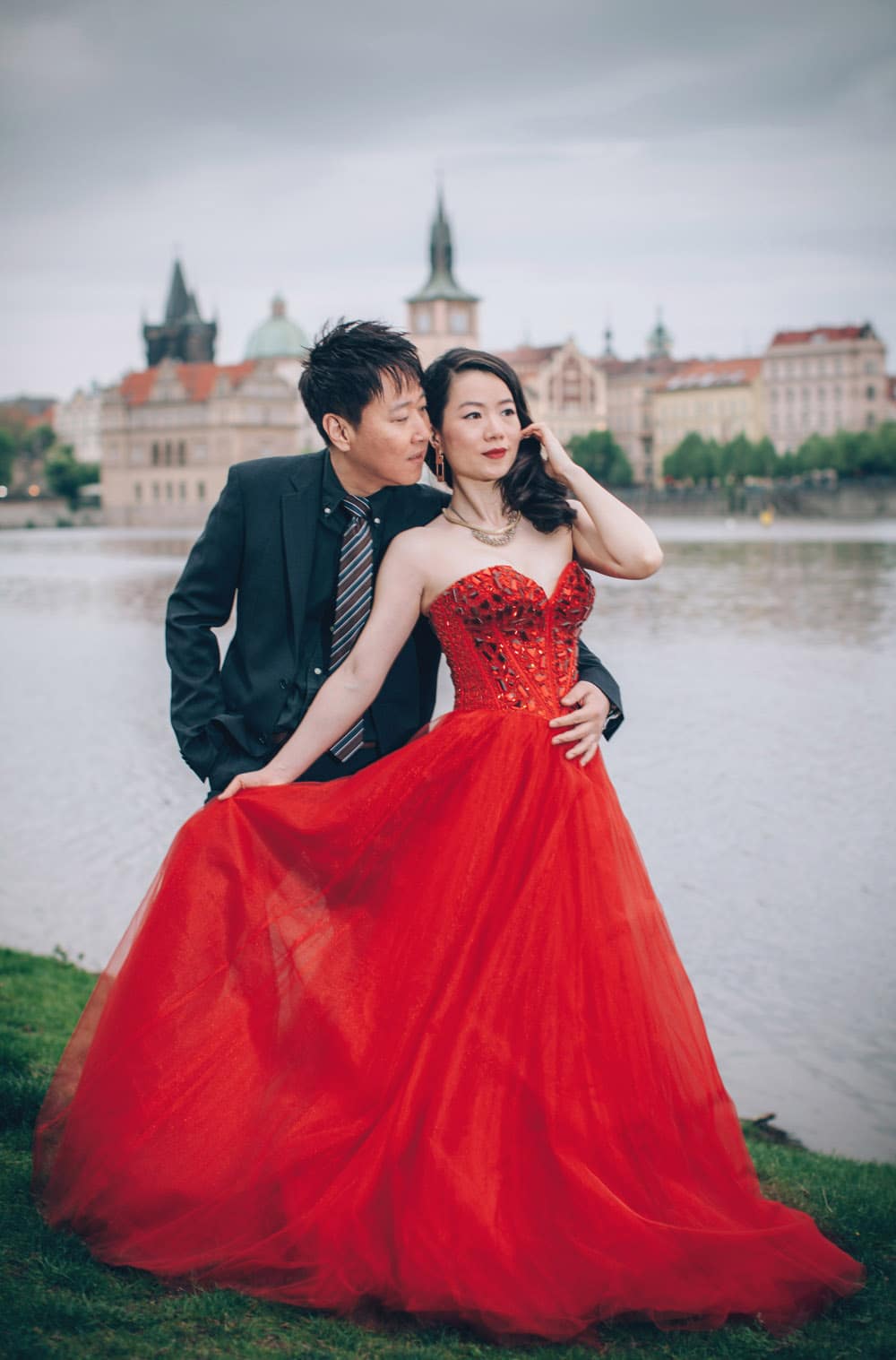 Dudu & Leo pre wedding portrait session in Prague by American Photographer Kurt Vinion. 