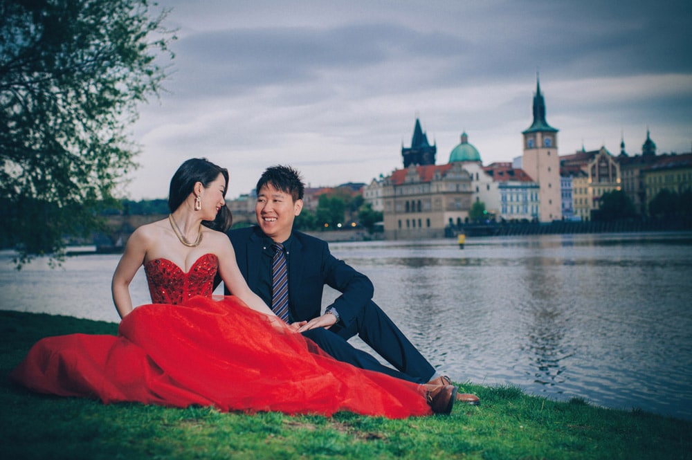 Dudu & Leo pre wedding portrait session in Prague by American Photographer Kurt Vinion. 