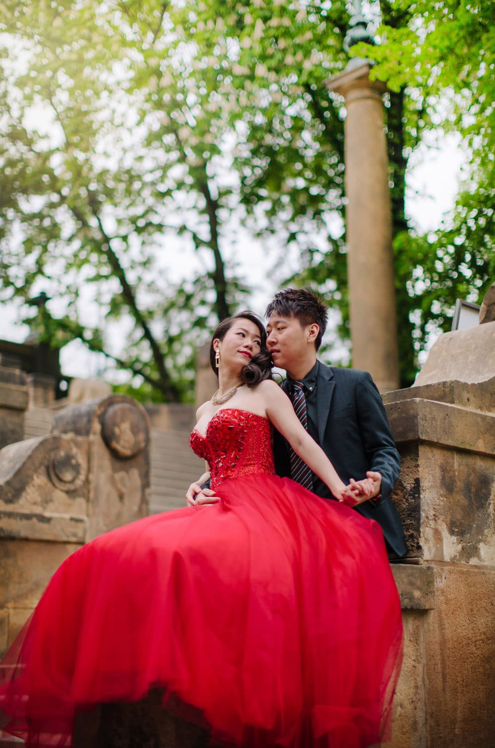 Dudu & Leo pre wedding portrait session in Prague by American Photographer Kurt Vinion. 