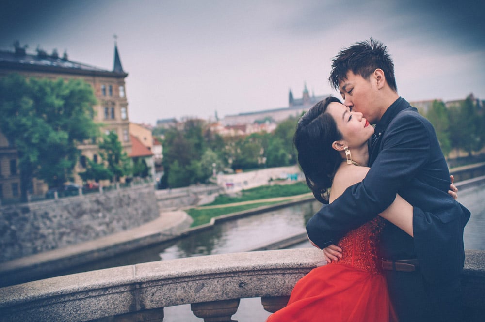 Dudu & Leo pre wedding portrait session in Prague by American Photographer Kurt Vinion. 