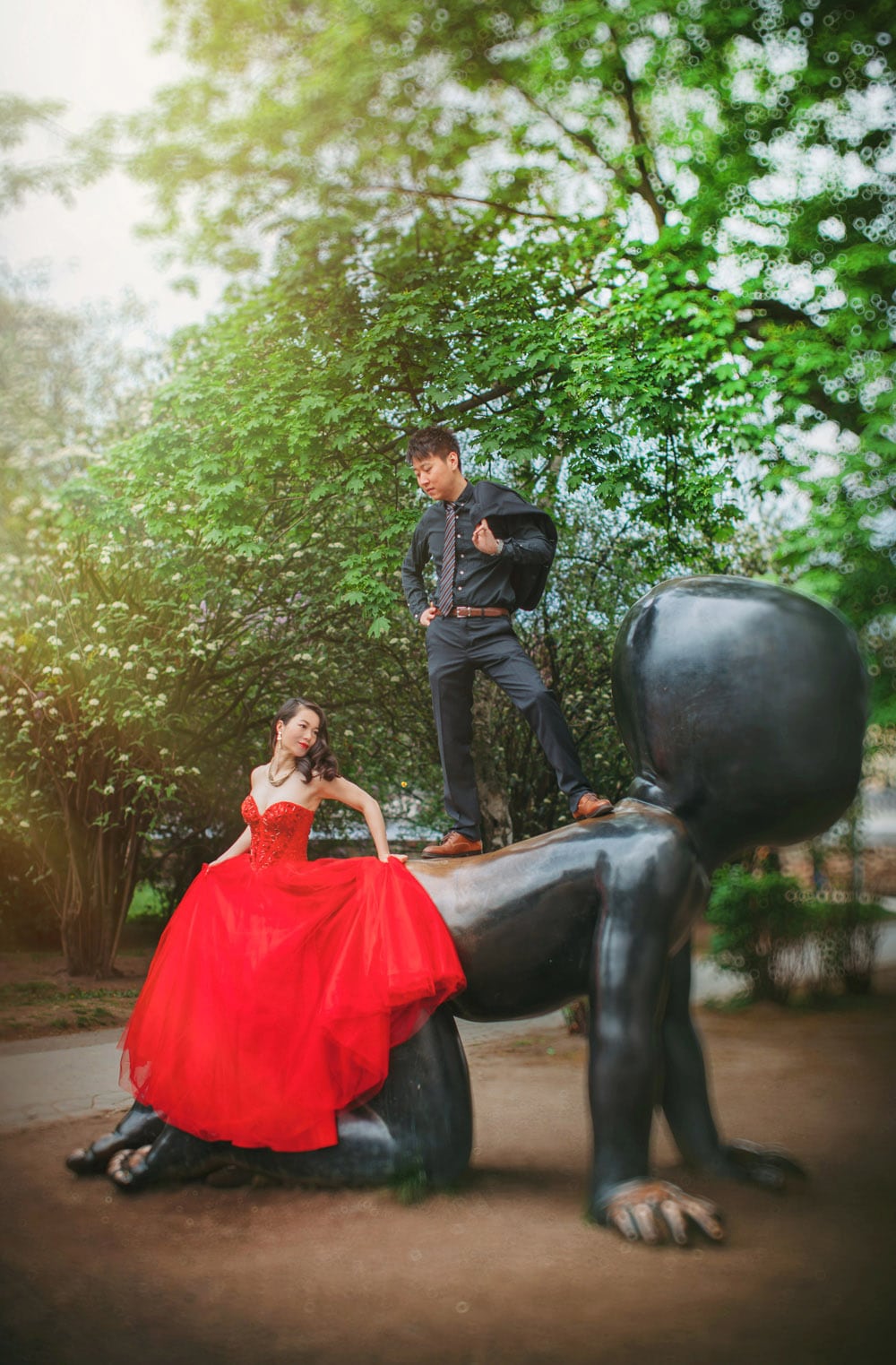 Dudu & Leo pre wedding portrait session in Prague by American Photographer Kurt Vinion. 